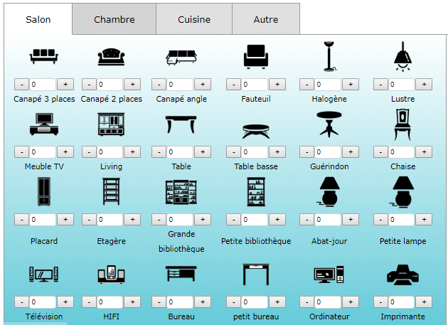 Calcul du volume déménagement en ligne