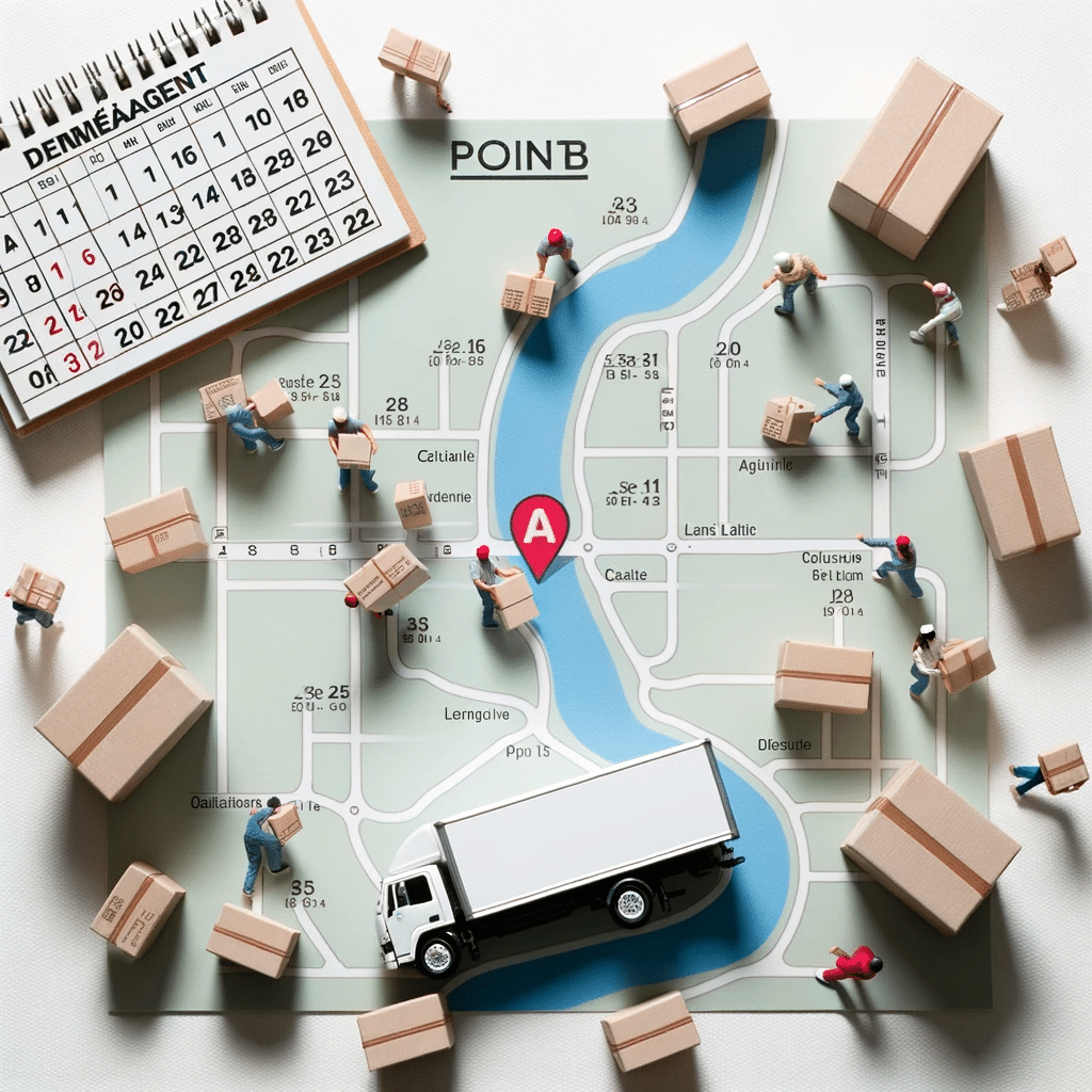 prix d'un déménagement carte des distances