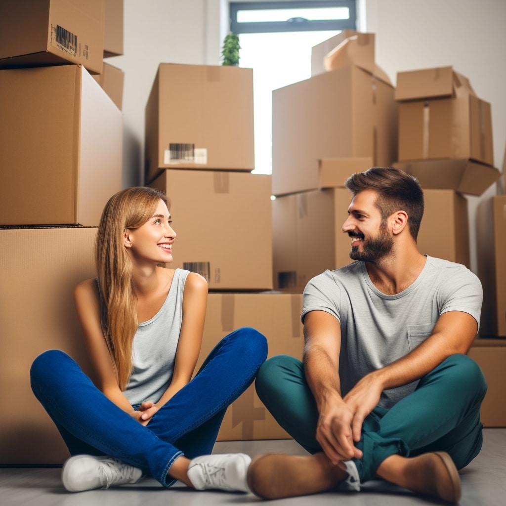 couple déménage proches de chez vous