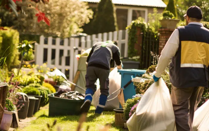 débarras pour un jardin après un déménagement