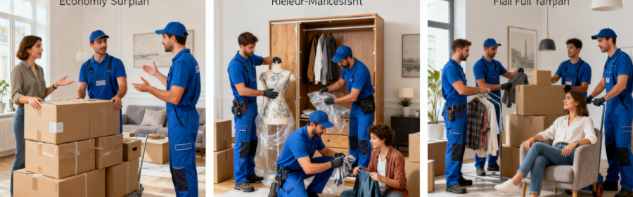 formules demenagement economique standard-confort-rueil Trois formules de déménagement à Rueil-Malmaison : économique, standard et confort avec différents niveaux d'intervention des déménageurs