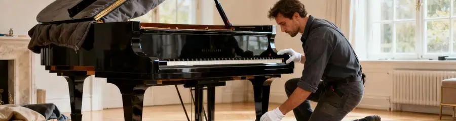 Spécialiste démontant piano à queue avec précision, intervention experte minutieuse professionnelle