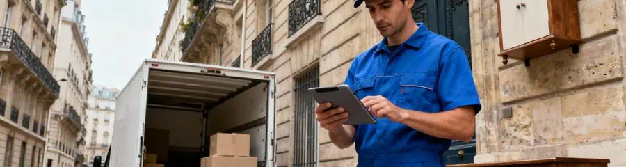 Déménageur évaluant contraintes immeuble haussmannien, expertise coûts spécifiques Île-de-France