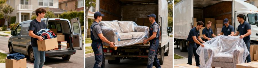 Triptyque formules déménagement : économique DIY, standard équilibrée, confort clé en main professionnelle