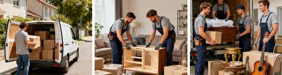 Triptyque formules déménagement : économique, standard et confort avec équipes adaptées aux besoins