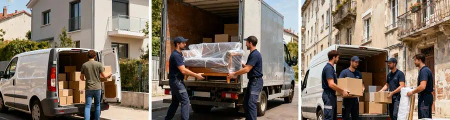 Triptyque formules déménagement Saint-Chamond : économique, standard, clé en main avec équipes adaptées