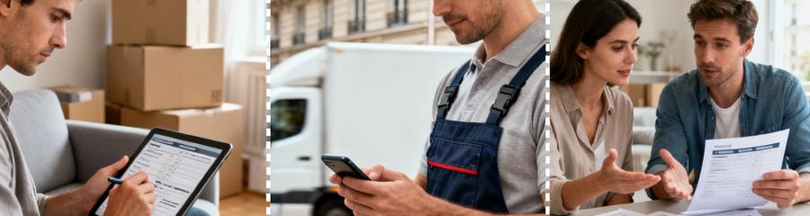Processus sélection déménageur : formulaire en ligne, réception propositions, comparaison devis personnalisés
