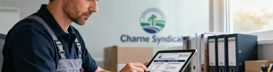 Déménageur professionnel vérifiant documents officiels RCS et licences, sélection fiable