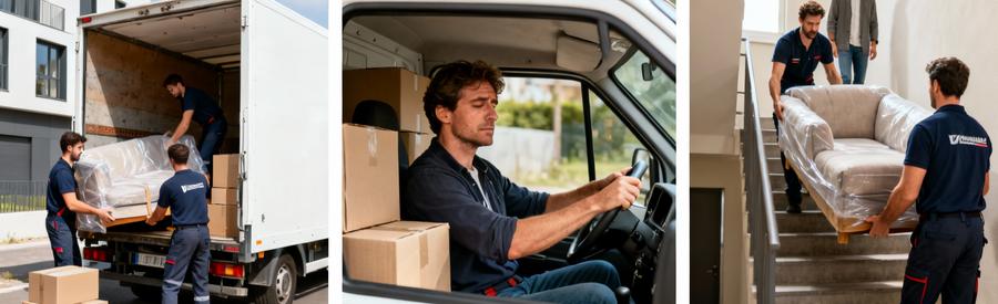 Comparaison trois formules : déménageurs pros, déménagement solo, aide ponctuelle avec manutentionnaires