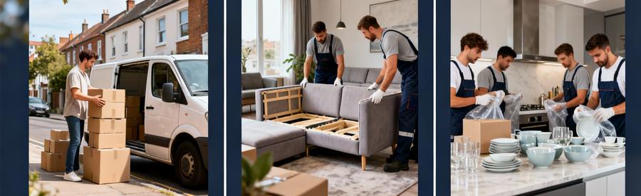 Triptyque formules déménagement : économique autonome, standard assisté, confort clé en main complet