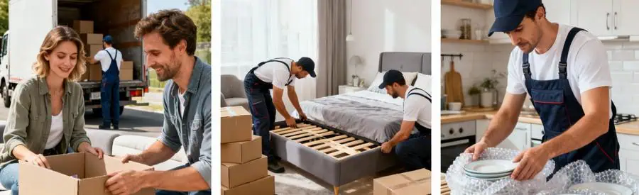 Trois formules déménagement : emballage personnel, démontage professionnel, service complet intégral