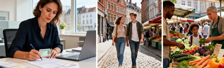 Triptyque installation Lille : démarches administratives, exploration Vieux-Lille, marché Wazemmes convivial