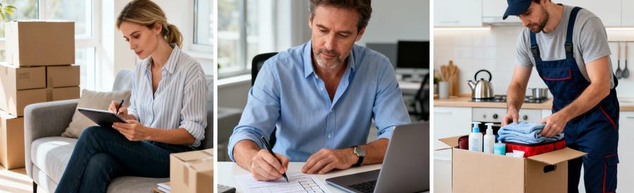 Organisation déménagement : planning, démarches administratives et préparation carton survie première nuit