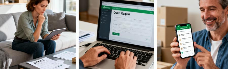 Processus sélection déménageur : comparaison devis, plateforme en ligne, vérification avis clients