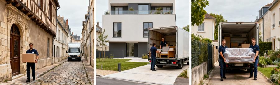 Comparaison accessibilité déménagement entre centre historique Tours, quartier Velpeau et zone Prébendes