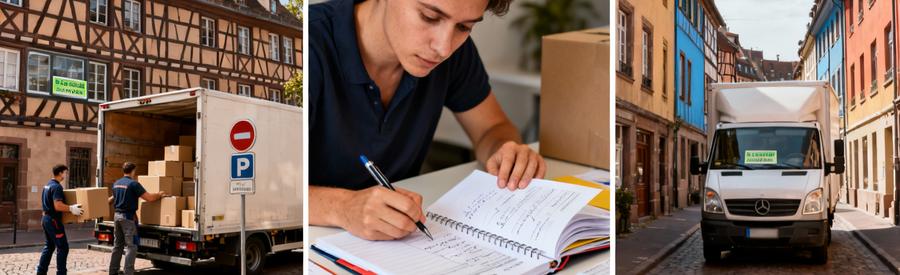 Démarches administratives et stationnement autorisé pour déménagement dans le centre historique de Strasbourg