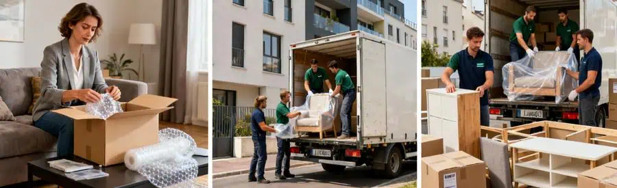 Trois formules de service pour déménagement à Limoges, du transport seul à la prestation complète