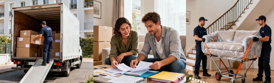 Comparaison visuelle des tarifs de déménagement à Chatou selon volume du logement et prestations choisies