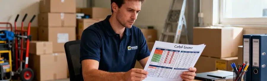 Déménageur consultant grilles tarifaires pour établir offre de déménagement à Corbeil-Essonnes