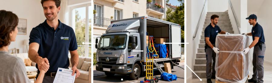 Trois critères de choix d'un déménageur qualifié à Besançon : vérification qualifications, équipement et professionnalisme