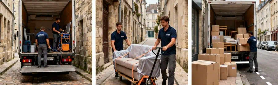 Organisation professionnelle d'un déménagement dans les ruelles étroites du centre historique de Limoges