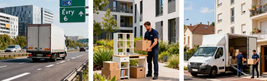 Demenagement Evry Courcouronnes Autoroutes Destinations Déménagement Évry-Courcouronnes : trajets autoroutes A6 et destinations Essonne avec déménageurs professionnels