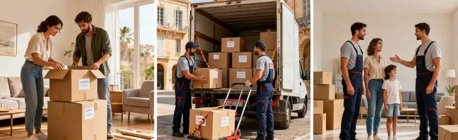 Trois formules de déménagement à Nîmes : préparation autonome, chargement professionnel et service tout inclus