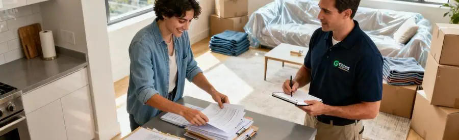 Client comparant plusieurs offres de déménagement avec un professionnel à Conflans-Sainte-Honorine