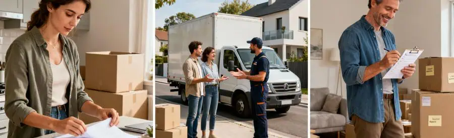Trois étapes de préparation d'un déménagement au Chesnay-Rocquencourt : planification, consultation et vérification