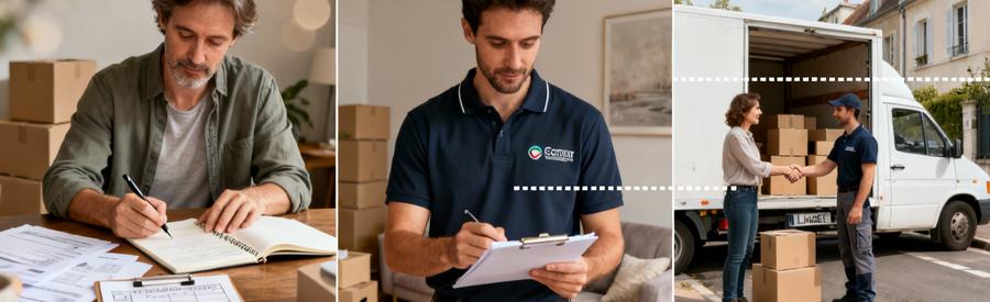 Processus Mise En Relation Demenagement Limoges Processus de mise en relation pour déménagement à Limoges en trois étapes : organisation, consultation et accord