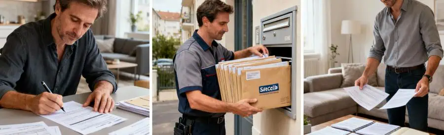 Processus en 3 étapes : formulaire, réception offres et comparaison pour trouver déménageur à Sarcelles