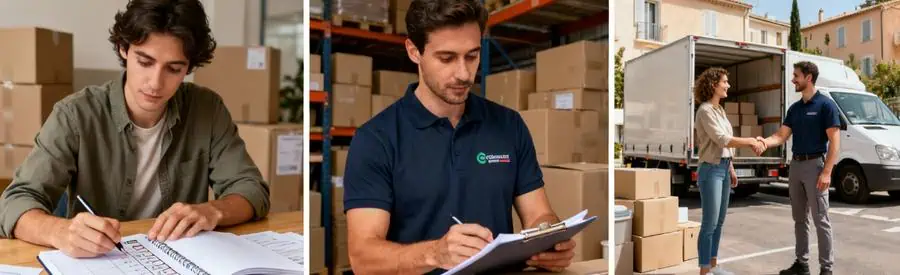 Processus de mise en relation avec déménageurs professionnels à Aix-en-Provence en trois étapes simples