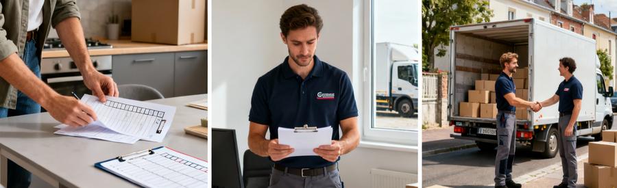 Trois étapes organisation déménagement Brest : préparation documents, consultation professionnelle, accord final