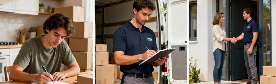 Étapes simplifiées recherche déménageur professionnel Viry-Châtillon formulaire consultation accord