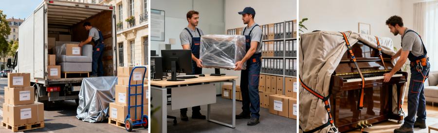 Triptyque services déménagement Orléans : résidentiel, professionnel et objets délicats par déménageurs spécialisés