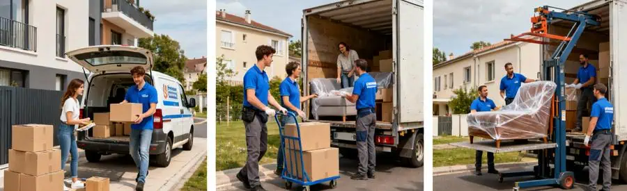 Comparaison visuelle des trois formules de déménagement disponibles à Brunoy selon les besoins et budgets