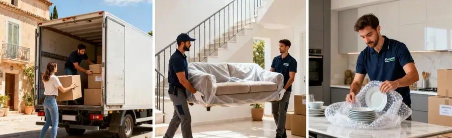 Comparaison visuelle de trois formules de déménagement à La Seyne-sur-Mer adaptées à chaque budget