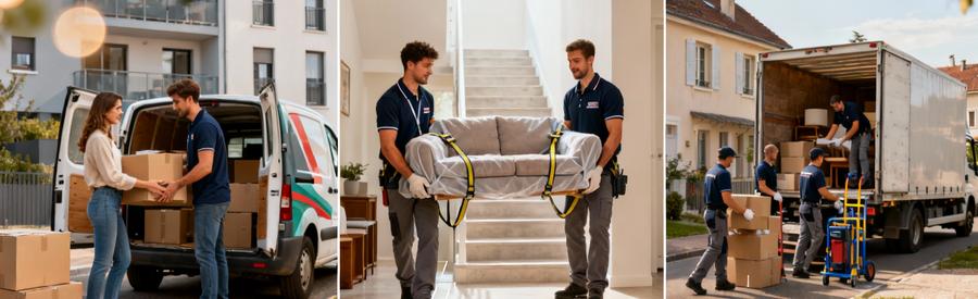 Comparaison visuelle de trois formules de service pour un déménagement à Besançon selon budget et besoins