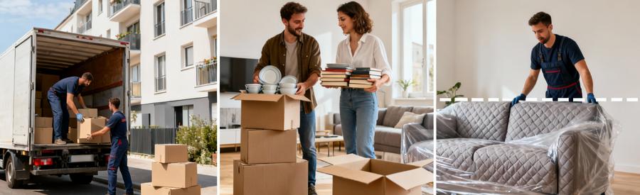 Trois niveaux de service déménagement à Poitiers : chargement professionnel, emballage autonome, protection meubles