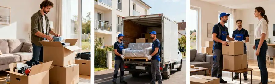 Trois formules de services déménagement à Montigny : économique, standard et clé en main avec déménageurs