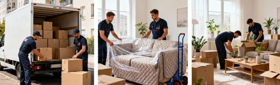 Comparaison visuelle des trois formules de services pour un déménagement résidentiel à Vitry-sur-Seine