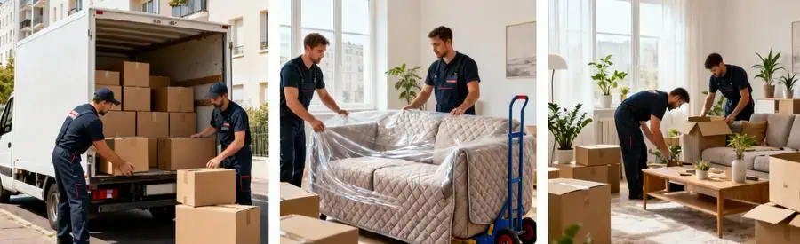 Comparaison visuelle des trois formules de services pour un déménagement résidentiel à Vitry-sur-Seine