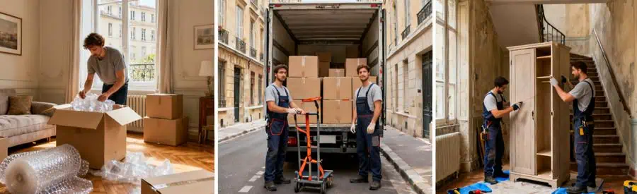 Trois formules de déménagement à Lyon 5ème : emballage autonome, transport standard et service tout compris