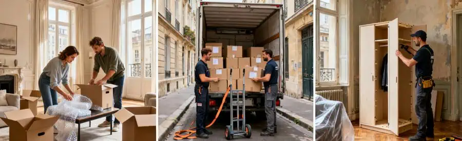 Comparaison Formules Demenagement Lyon 6eme Trois formules de déménagement à Lyon 6ème : emballage, transport et remontage de meubles en appartement haussmannien