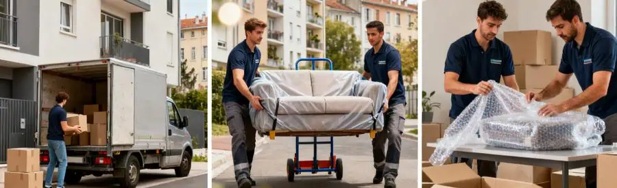 Trois formules de déménagement pour particuliers à Oullins : économique, standard et complète avec manutention