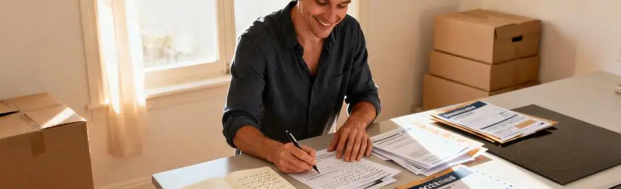 Comparaison Offres Demenagement Roche Sur Yon Personne comparant tranquillement plusieurs offres de déménagement sur documents papier à La Roche-sur-Yon