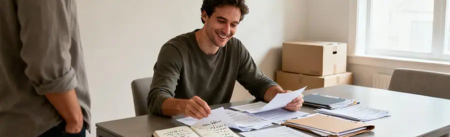 Personne comparant plusieurs offres de déménageurs professionnels pour un déménagement en Essonne