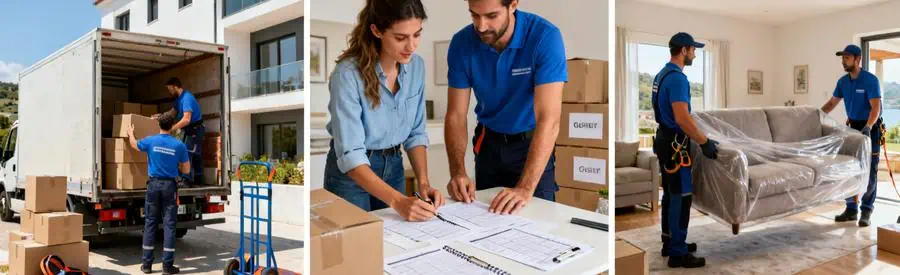 Trois prestations de déménagement à Hendaye selon volumes : studio, appartement familial et maison complète