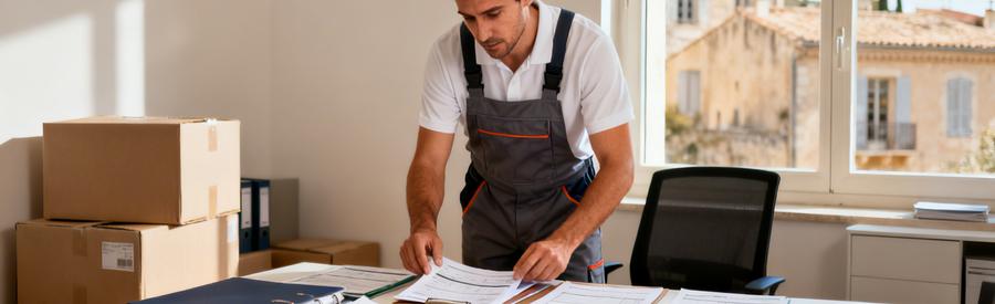 Consultation Offres Demenagement Draguignan Var Professionnel consultant plusieurs offres de déménagement sur documents papier à Draguignan dans le Var