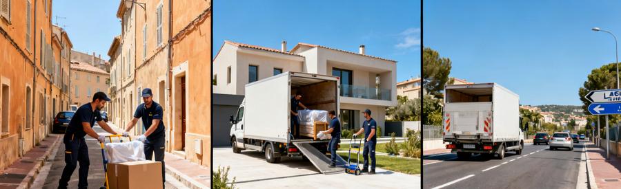 Contextes Demenagement Quartiers La Garde Toulon Trois contextes de déménagement à La Garde : centre-ville étroit, quartier résidentiel spacieux, liaison Toulon